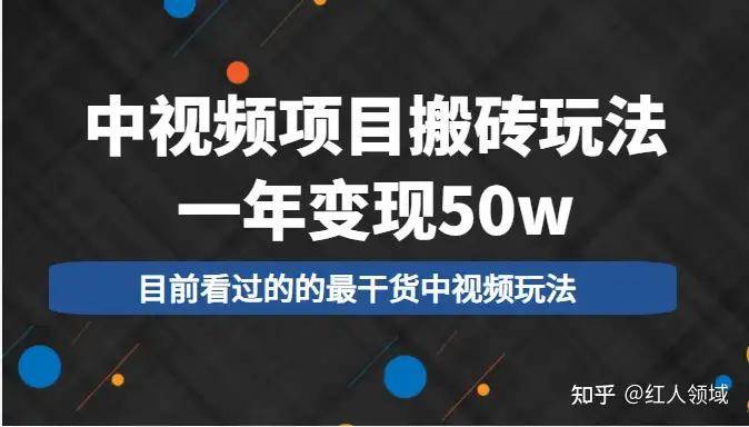 2024年中视频项目搬砖玩法，一年变现50W，最干货中视频玩法（小白必看）